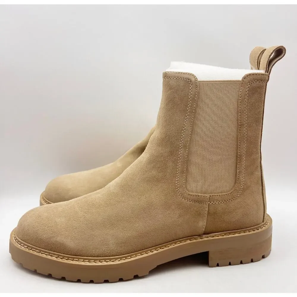 Saint Morta Men's Chunky Chelsea Boots Size 11 EU 45 Tan Suede NIB